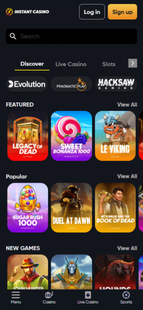 Instant_Casino_mobile - онлайн казино украина